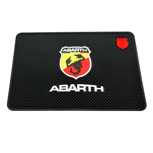 Fiat Abarth Logo Non Slip Black Dashboard Mat